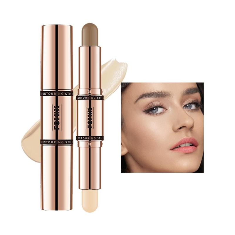 Double-ended Contour & Highlighter Stick, Long Lasting Makeup Stick, Facial Contouring & Detailing Makeup Stick, High-gloss Makeup Accessories