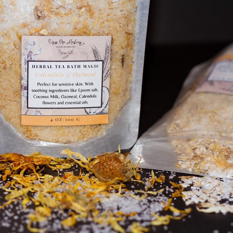 Oatmeal and Calendula Herbal Tea Milk Bath Magic Bath Salt Soak