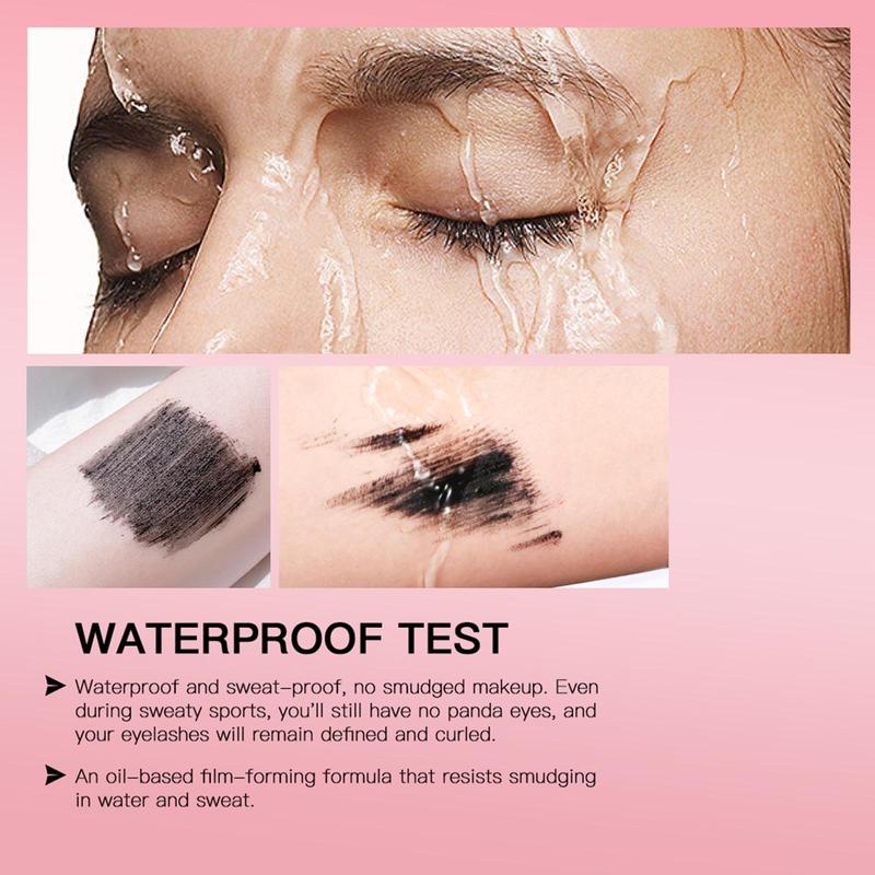 Waterproof Long Lasting Mascara, 2 Counts Natural Curl Eyelashes Mascara, Eyelashes Lengthening Volumizing Defining, Professional Eye Makeup Products