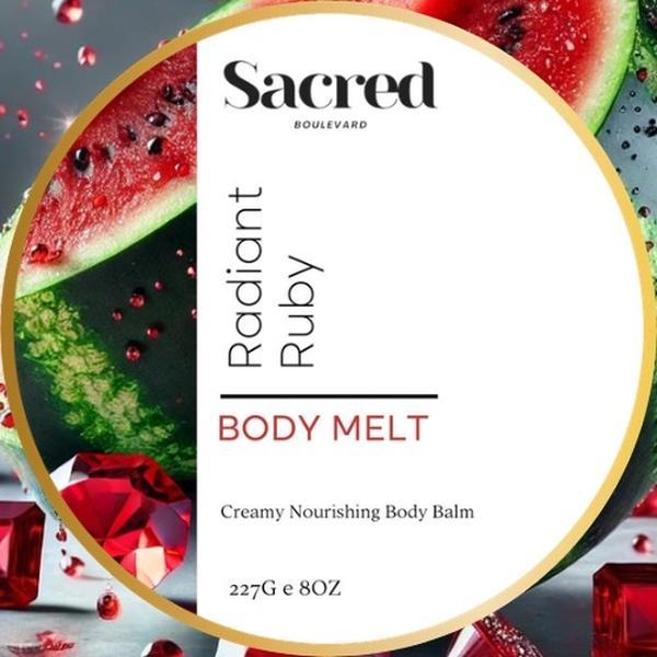 Radiant Ruby Sets BODY MELT! Rich Smooth Nourishment With An Indulgent Aroma, All Skin Types, Dry Skin, Tighten, Glossy Skin, Body Balm, Body Salve, Glossy Body Butter, Glass Skin, Glowing Skin, Body Melt Body Care Scented