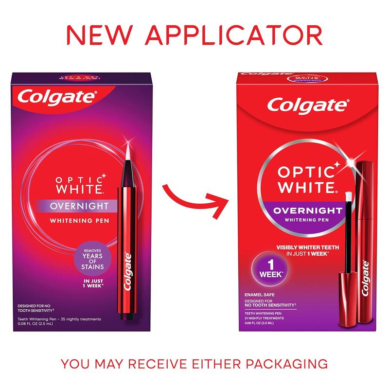 Colgate Optic White Overnight Teeth Whitening Pen - 35 Nightly Treatments - Oral