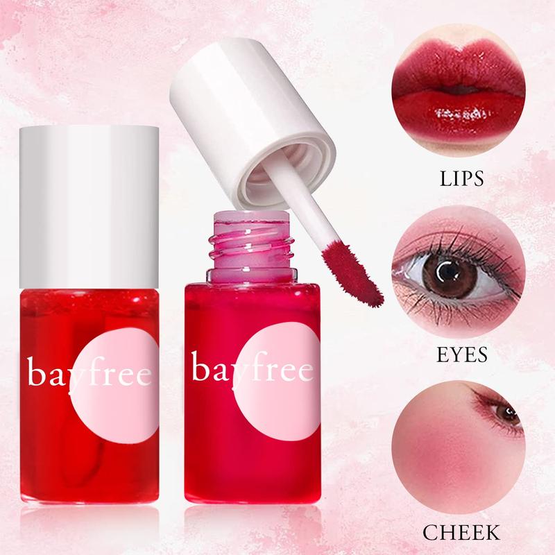 4 Colors Lip Tint Stain Set, Watery Lip Tint Mini Liquid Matte Lipstick, Lip Stain Long Lasting Waterproof, Korean Lip Gloss Moisturizing Natural, Multi-Use Lip and Cheek Tint, Lightweight Non-sticky Glossy Makeup Blusher Clear Lip Care