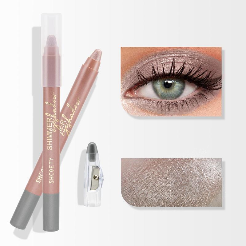 Long Lasting Glitter Eyeshadow Pen, Shimmering Eye Shadow Stick, High Pigmented Eye Shadow Pen, Long Lasting Eye Shadow for Women & Girls