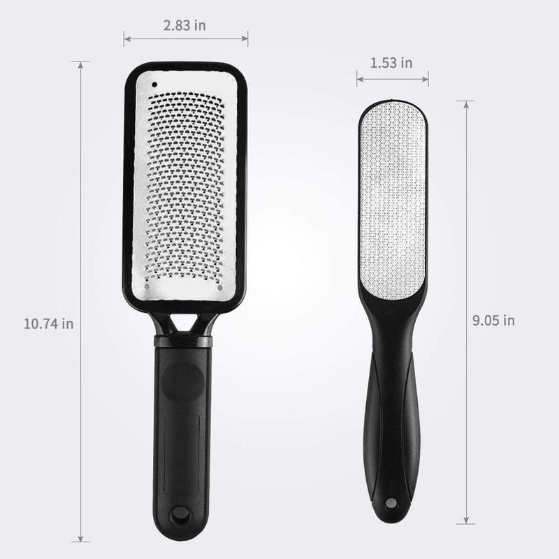 Foot Files Callus Remover Stainless Steel Foot Rasp and Dual Sided Foot File Professional Scrubber Pedicure Tools Premium for Foot Care (Large)