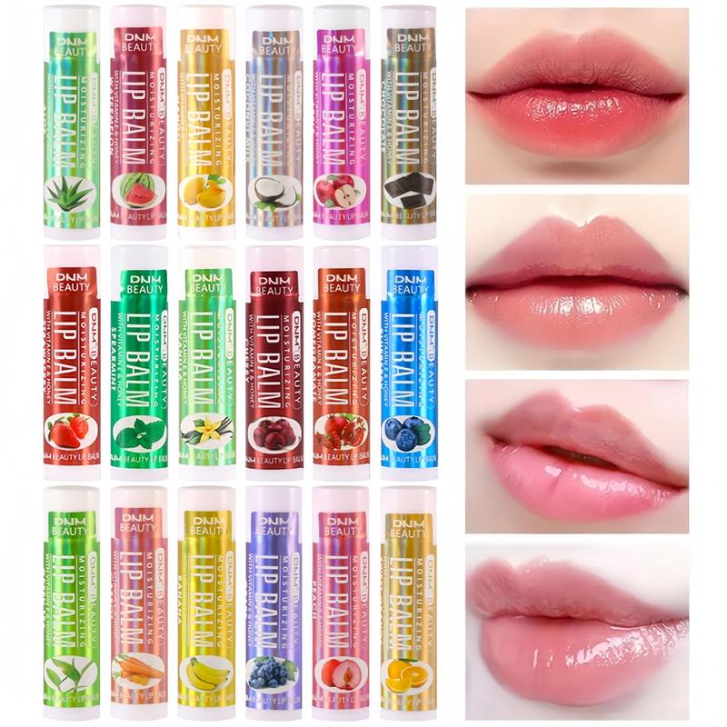 Fruit Flavor Lip Balm, 10pcs set Moisturizing Lip Balm, Hydrating Lip Stick, Plumping Lip Stick for Girls & Women Daily Use