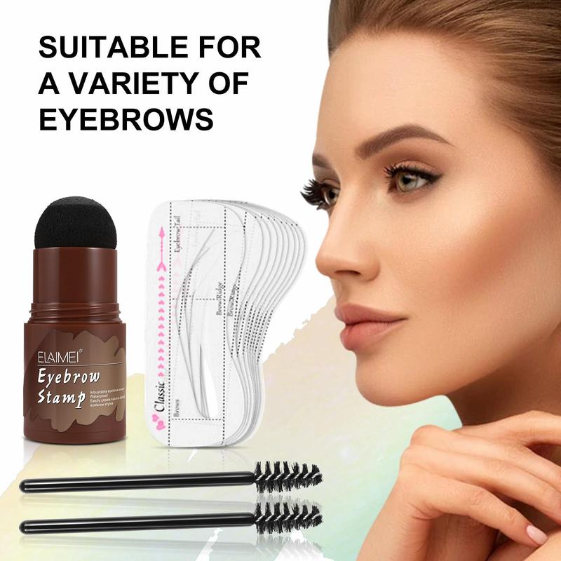 Eyebrow Powder & Eyebrow Brush & Eyebrow Template, 13pcs set Long-lasting Eyebrow Shaping Kit, Eye Brow Makeup Tool for Women