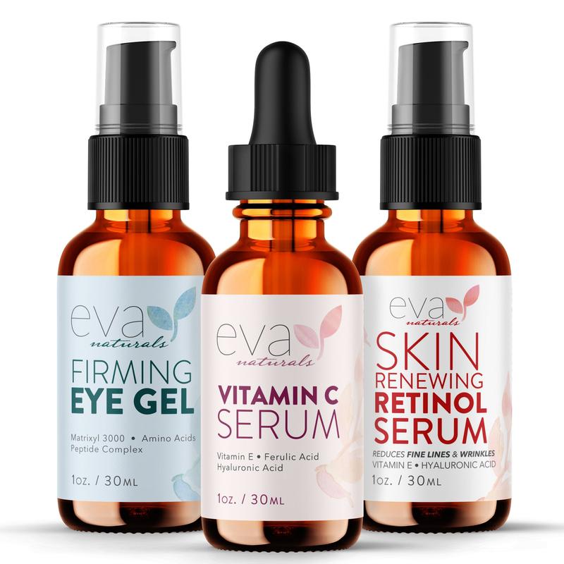 Facelift in a Bottle Serum Bundle: Retinol Serum, Vitamin C Serum & Eye Gel - 3 Serum Set