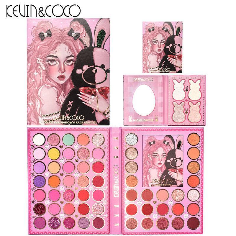 62-color Eyeshadow Palette, Matte & Glitter Eye Shadows Palette, Waterproof Shimmering Makeup Powder for Eye Shadow Blush, High Pigmented Eye Makeup Products for All Styles & Occasions