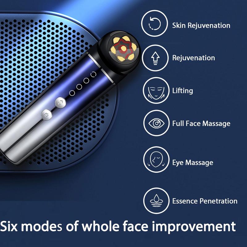 Facial Beauty Instrument, 1 Box Handheld Ultrasonic Beauty Instrument, Facial Lifting Massage Tool, Professional Personal Care Products for Women