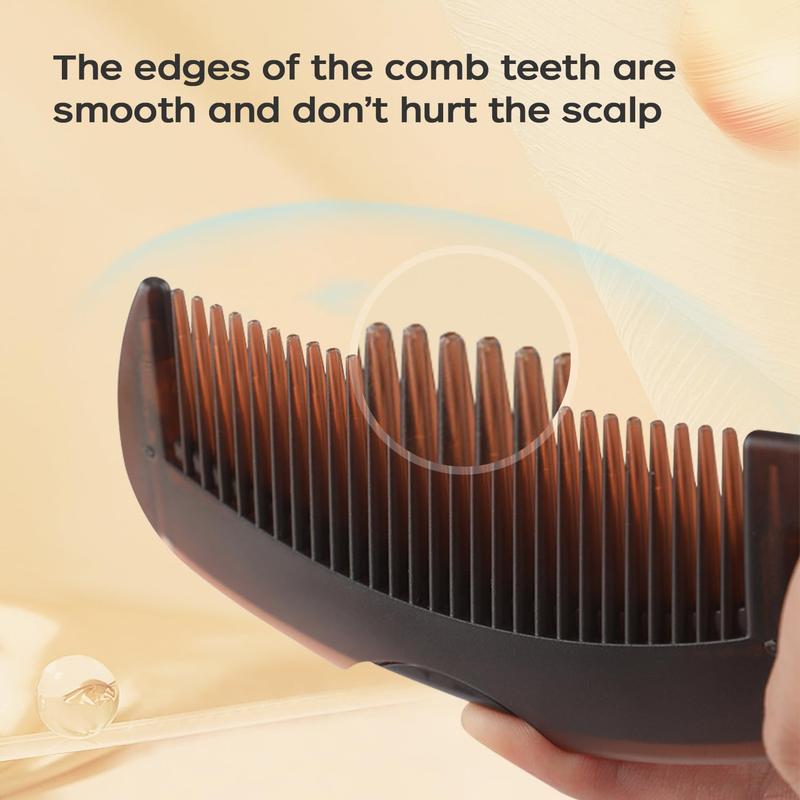 Dandruff Comb Self-cleaning, Scalp Care Massage Energy Comb, Plastic Wide Hollow  Button Comb for Scalp Exfoliation with Gua Sha Handle for Healthier Scalp and Hair Growth for Women Men