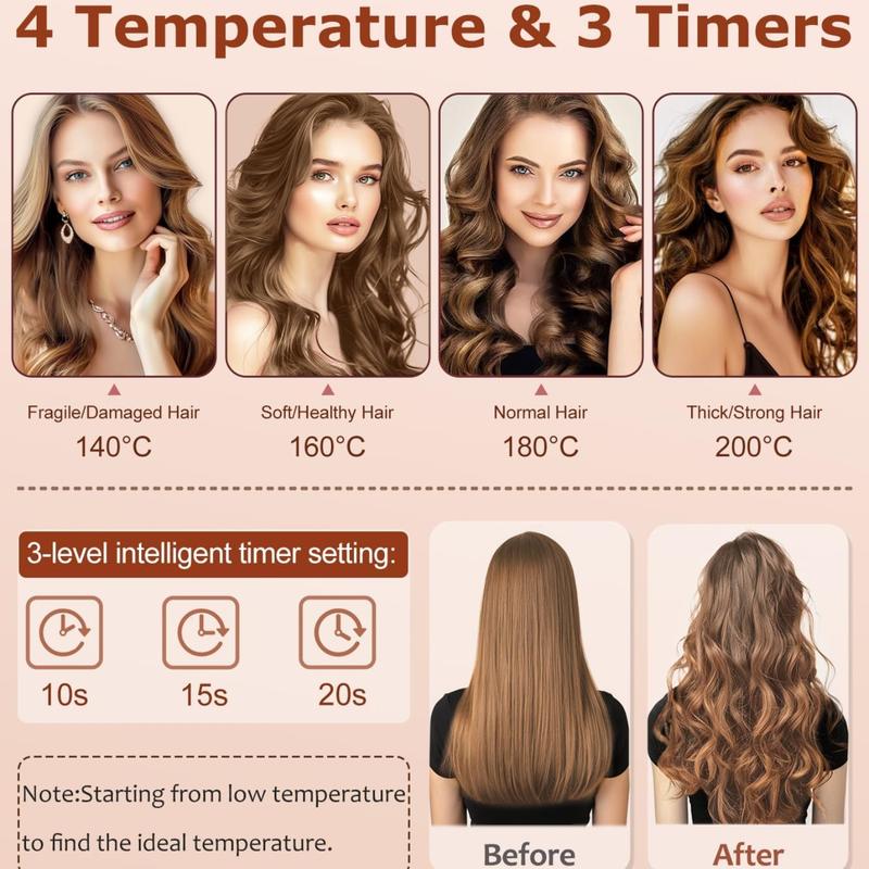 Automatic Hair Curling Iron,Auto Curler 28mm Hair Curler,4 Modes Temperatures Negative Ion Hair Curl Wand for Women,Styling Tools for Home Comfort