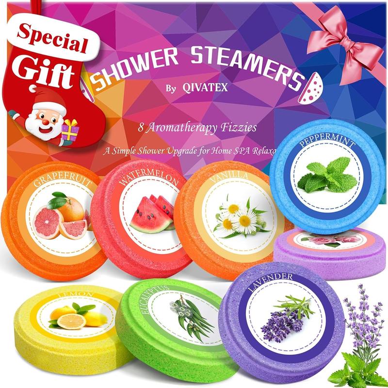 Shower Steamers Aromatherapy, Christmas Gifts for Women Stocking Stuffers, Birthday Gifts for Women, Mom,  SPA   Relaxation Stress Relief Shower Bombs (8 Scents)