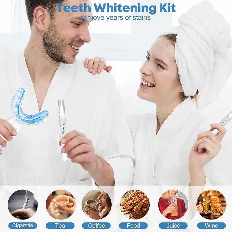 Teeth Whitening Kit Pen Gel for Sensitive Teeth - Professional Tooth Whitener Dental Tools with Mouth Tray for Achieving a Bright White Smile