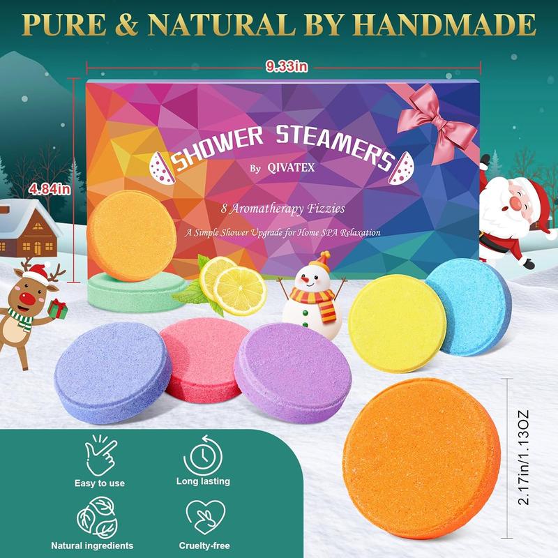 Shower Steamers Aromatherapy, Christmas Gifts for Women Stocking Stuffers, Birthday Gifts for Women, Mom,  SPA   Relaxation Stress Relief Shower Bombs (8 Scents)