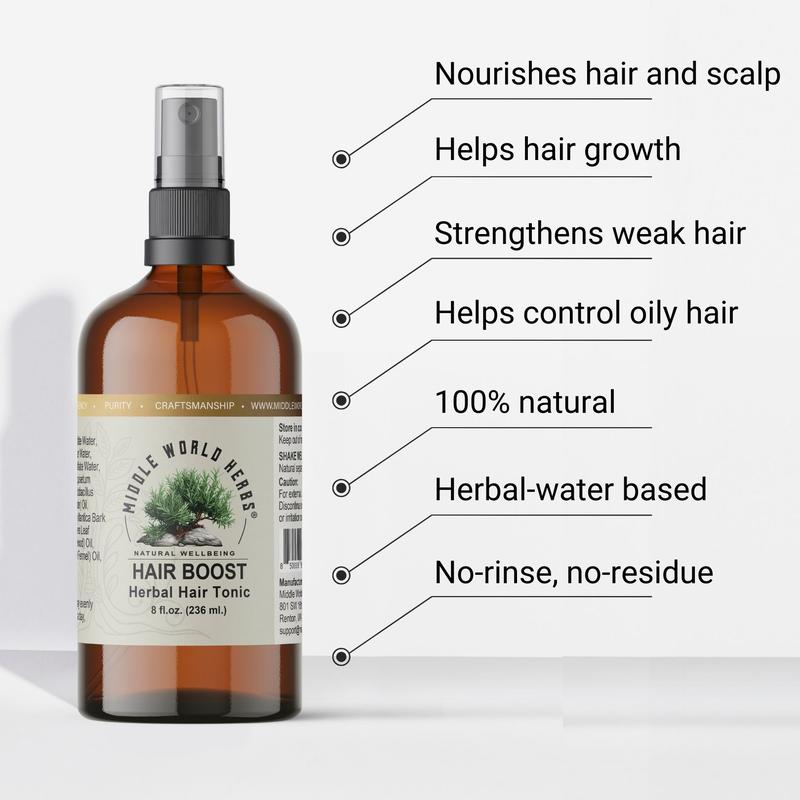 Hair Boost - herbal tonic with Rosemary, Chamomile, Nettle and Lavender. Ultimate hair loss Comfort for strong, silky and shiny hair