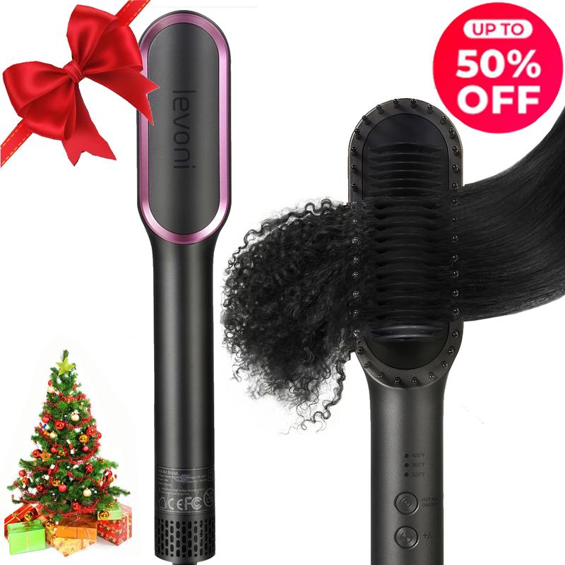 2 in 1 Fast Heat UpStraightening Brush Professional Hair StylingTool Straightening Brush for Women with 20s Fast Heating