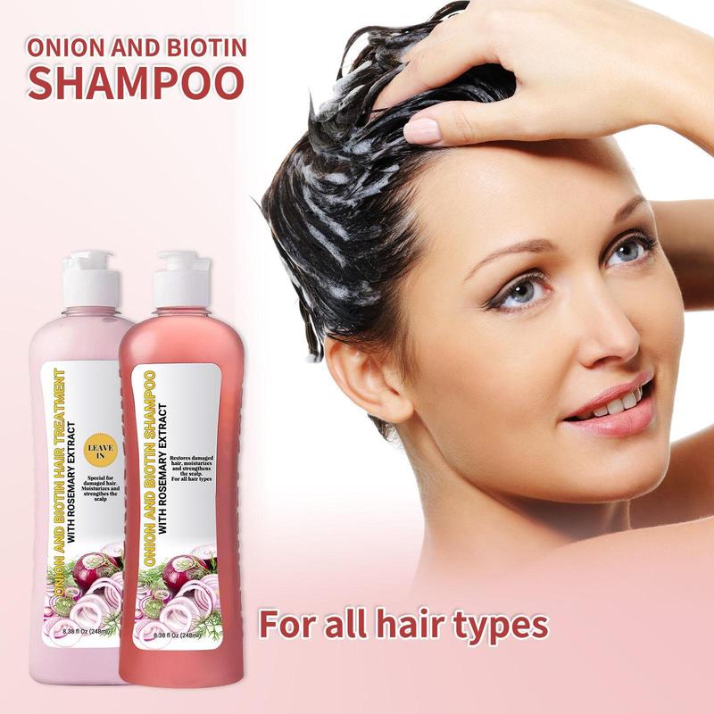 2024 New Onion and Rosemary Biotin Hair Conditioner Shampoo Care Set