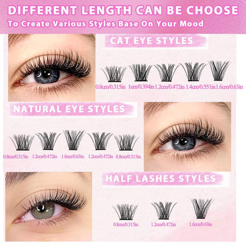 Mixed Length Individual False Eyelashes (120pcs set), Natural Curling Eye Makeup Strip Lashes, Segmented Eyelash for Lashes Extensions, False Eyelashes for Women and Girls Eye Makeup Enhancement