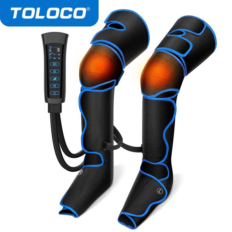 TOLOCO Leg Massager: 6 Modes & 3 Vibration Levels for Improved Circulation, Relaxation, and Comfort – Perfect for Stress Relief and Recovery