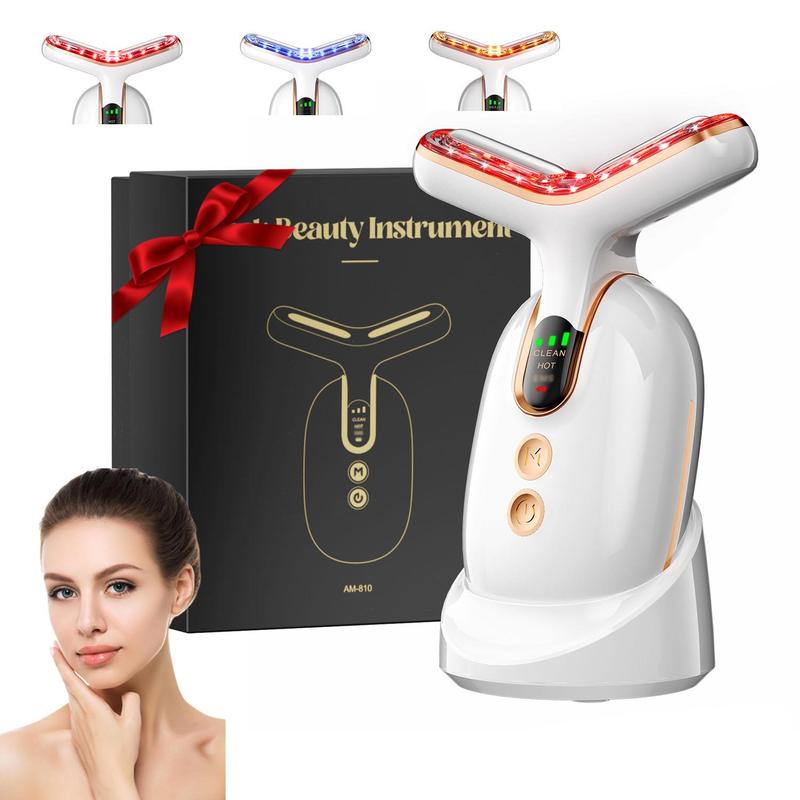 Rechargeable Facial Massager, 3 Massage Modes Face and Neck Massager, Home Facial Skin Care Tools, Gift for Girls Holiday