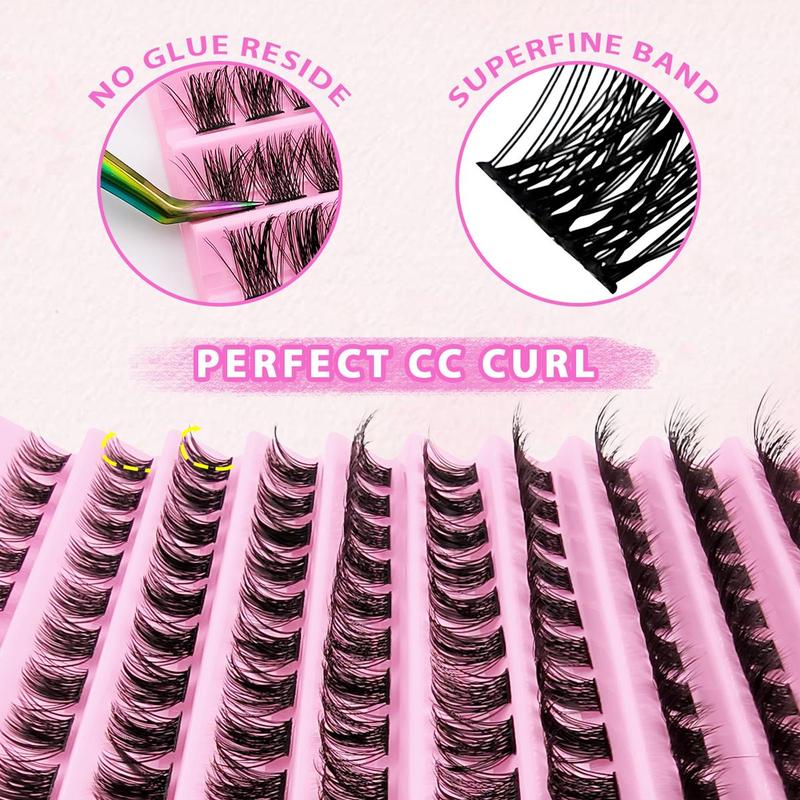 Mixed Length Individual False Eyelashes (120pcs set), Natural Curling Eye Makeup Strip Lashes, Segmented Eyelash for Lashes Extensions, False Eyelashes for Women and Girls Eye Makeup Enhancement