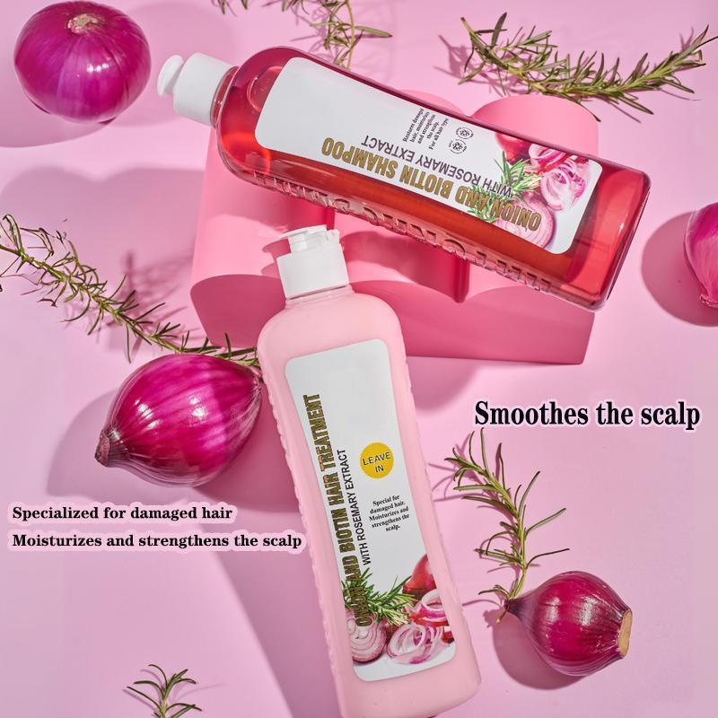 2024 New Onion and Rosemary Biotin Hair Conditioner Shampoo Care Set