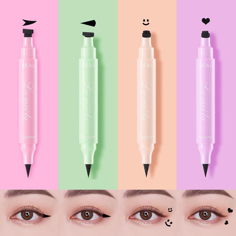 Dual-ended Eyeliner Stamps, 8 Counts set Waterproof Liquid Eyeliner Seal Stamp, Long Lasting Eyeliner Pen for Eye Makeup Decoration, Summer Cosmetic Products, Eye Makeup Products, The Eyebrow Expert