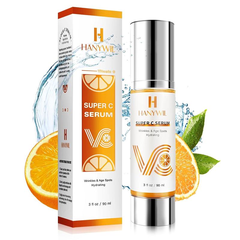 Super Vitamin C Serum for Face, With Natural Ingredients Target to Age Spots, Wrinkles, Hydrating, Anti Aging Facial Skin Care, Firms, Lifts, Smooths, Vitamin C Face Serum 3 fl oz