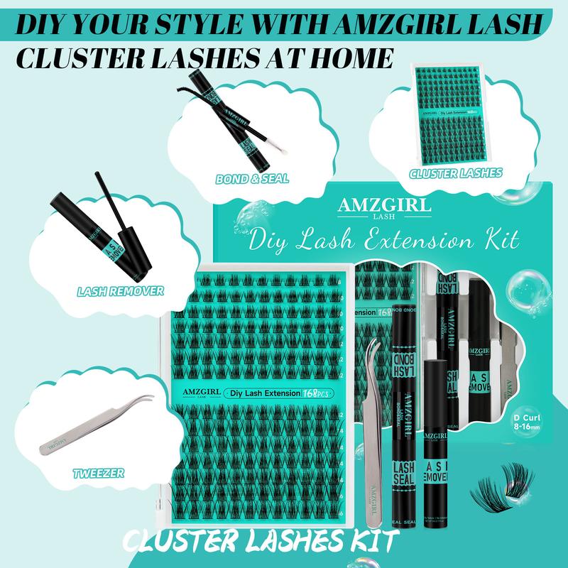 Amzgirl Lash AD10 168 Clusters Lash Kit+100ml Remover