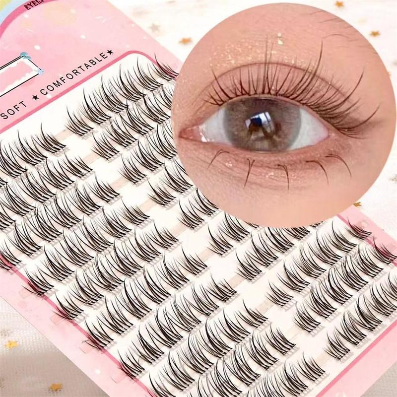 Self Grafting Individual False Eyelashes (1 Box), Natural Look Eyelash Extensions, Wispy Curling Fake Cluster Lashes, Eye Makeup Supplies for Women & Girls, Christmas Gift