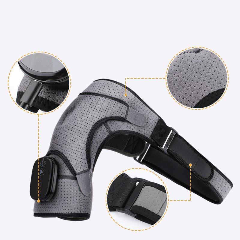 Rechargeable Electric Heating Shoulder Pad, 1 Set Hot Shoulder Warmer with 3 Levels Heat Vibration, Massage Heating Shoulder Pad, Sports & Outdoor Accessories