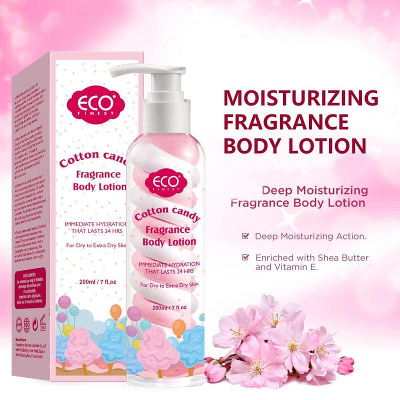 Body Lotion For Women, Cotton Candy Body Mist Perfume with Sodium Hyaluronate, Niacinamide,Prunus Speciosa for Skin Care, Deep Moisturizing Home Spa Lotion, Womens Luxury Stocking Stuffers & Fragrance Gifts That Smell Good, 200ml