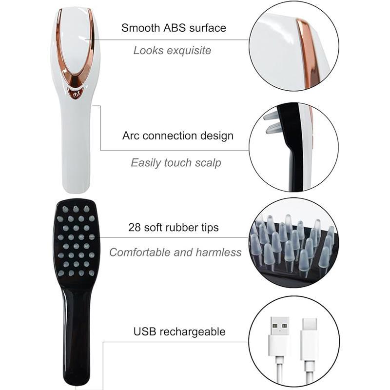 Comfort Electric Head Massager, 1 Count Portable Head Massage Comb, Head Massage Tool for Home and Travel, Stocking Fillers Gift