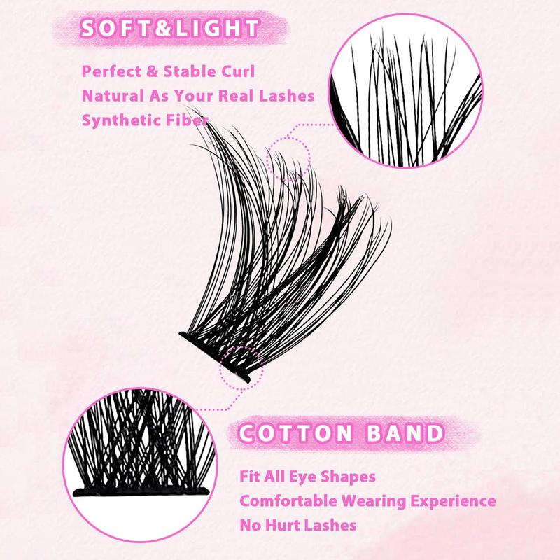 Mixed Length Individual False Eyelashes (120pcs set), Natural Curling Eye Makeup Strip Lashes, Segmented Eyelash for Lashes Extensions, False Eyelashes for Women and Girls Eye Makeup Enhancement