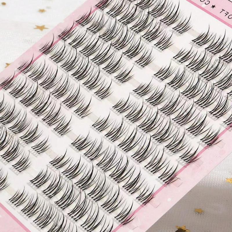 Self Grafting Individual False Eyelashes (1 Box), Natural Look Eyelash Extensions, Wispy Curling Fake Cluster Lashes, Eye Makeup Supplies for Women & Girls, Christmas Gift