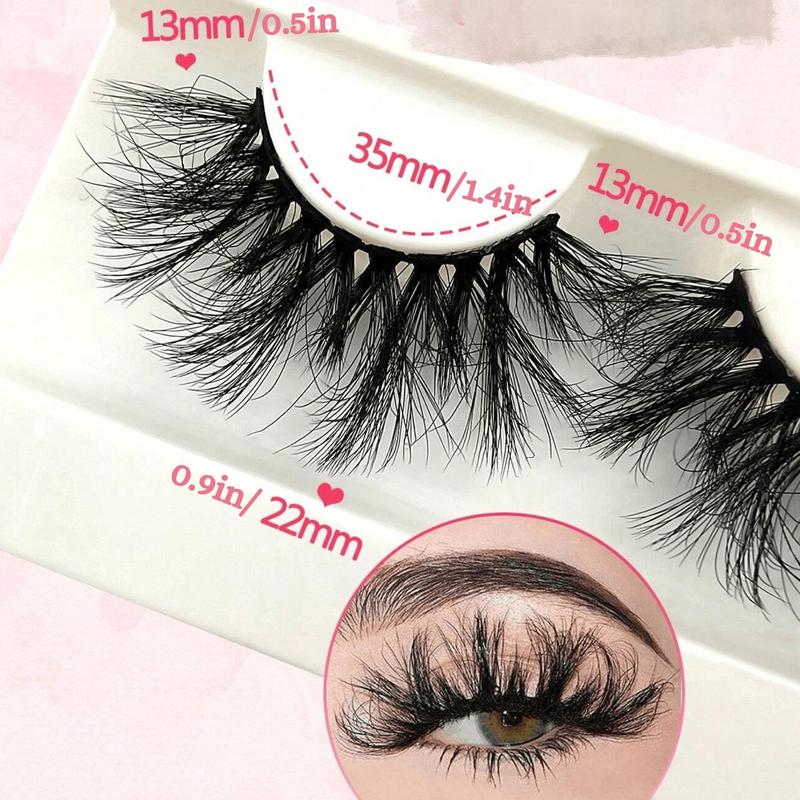 Fluffy False Eyelashes, 3 Pairs Wispy Cat Eye Faux Cluster Lashes, Natural Curling Eye Makeup Strip Lashes, Full Volume Eyelash for Eyelashes Extensions, Volumized False Eyelashes for Eye Makeup Enhancement, Cosmetic Products, Makeup Set, Christmas Gift