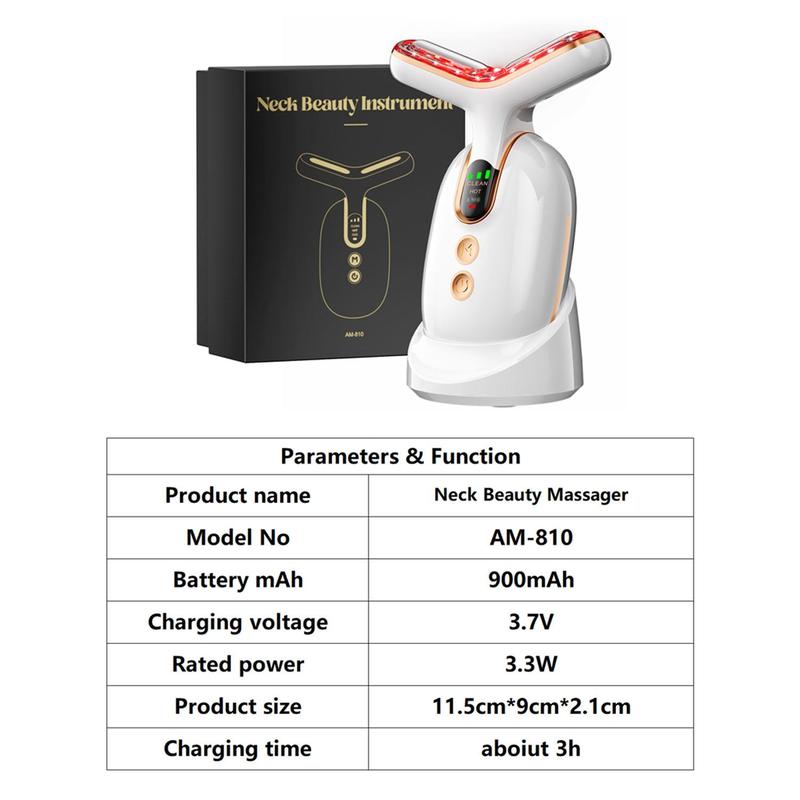 Rechargeable Facial Massager, 3 Massage Modes Face and Neck Massager, Home Facial Skin Care Tools, Gift for Girls Holiday