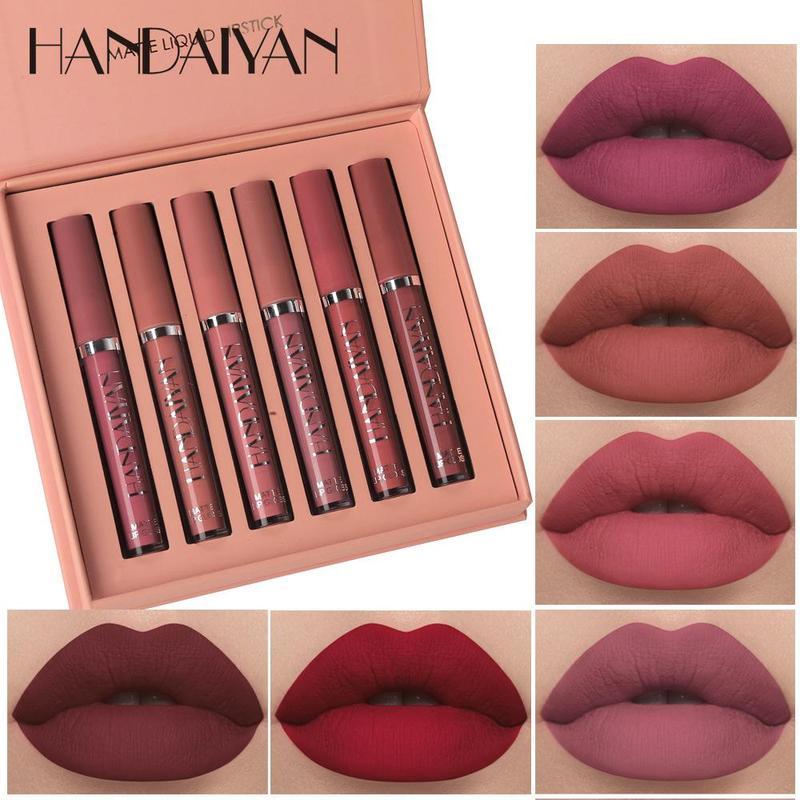 Long-lasting Matte Lipstick (6pcs set)Waterproof Matte Lip Balm, Easy Coloring LipSticks, Lipgloss Suitable for All Occasions LipMakeup, Girls and Women Cosmetic, ChristmasGifts