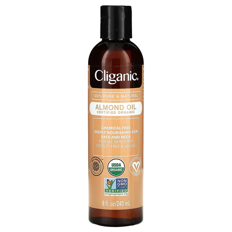 Cliganic Organic Almond Oil, 8 fl oz (240 ml)