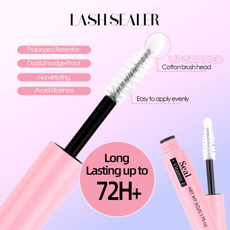 Waterproof eyelash glue, 2-in-1 long-lasting eyelash adhesive and sealant, sweat resistant eyelash extension glue for clustered eyelashes, eyelash extension products, girl's room accessories makeup, face glue, makeup products Cosmetic Eyelashes Extensions