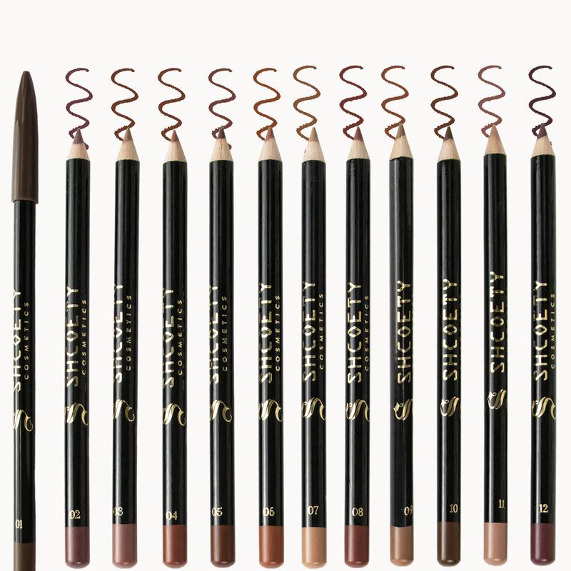 12-color matte lip liner set nude lipstick long-lasting and non-fading Line lip pencil makeup lipliner  combo