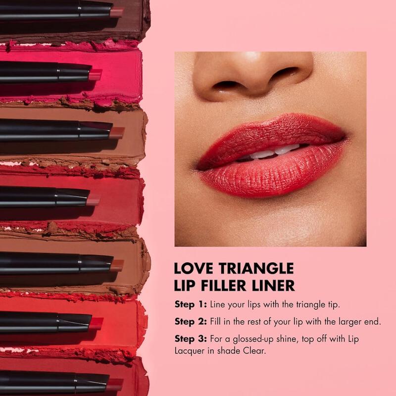 Lip Liner, 2-in-1 Lip Liner for Outlining and Filling, Long-Lasting Intense Color, Light Brown