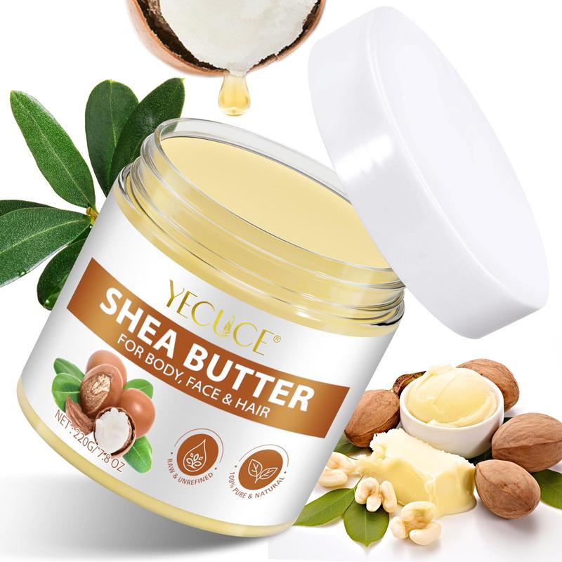 Shea Butter, 1 2 Boxes Deep Moisturizing Body Butter, Body Care Product for Women & Men, Multifunctional Skincare Lotion Suitable for Body, Face and Hair