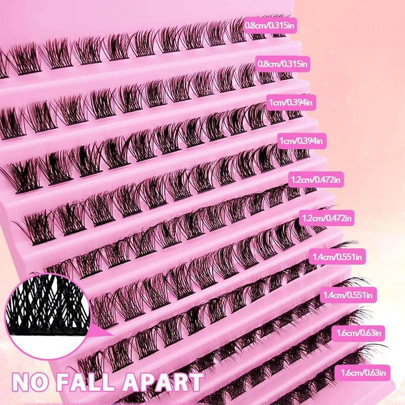 Mixed Length Individual False Eyelashes (120pcs set), Natural Curling Eye Makeup Strip Lashes, Segmented Eyelash for Lashes Extensions, False Eyelashes for Women and Girls Eye Makeup Enhancement