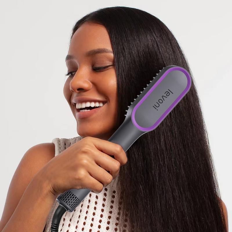 2 in 1 Fast Heat UpStraightening Brush Professional Hair StylingTool Straightening Brush for Women with 20s Fast Heating