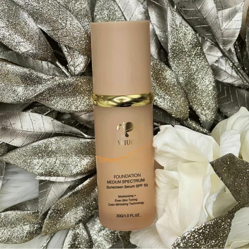 WIUO Foundation 4 in 1 - Medium Spectrum, Liquid Foundation for Flawless, Natural Looking Finish