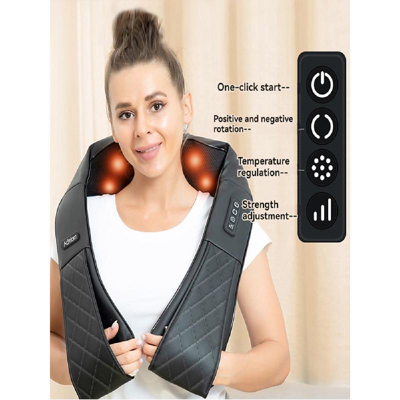 Neck Massager with Heat, Cordless 4D Deep Tissue Kneading Massage, Shiatsu Neck and Shoulder Massage Pillow for Neck, Back and Leg Pain Relief, Christmas Gifts for Mom - FSA HSA Eligible