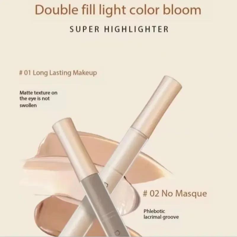 Long Lasting Liquid Contour & Highlighter, 2 Counts set Natural Look Highlighter & Contour, Facial Makeup Product for Women & Girls