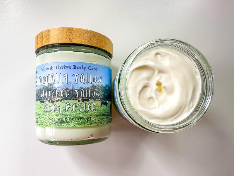 Totally Tallow Whipped Tallow Body Butter Skin Repair For Your Face & Body- Fragrance Free