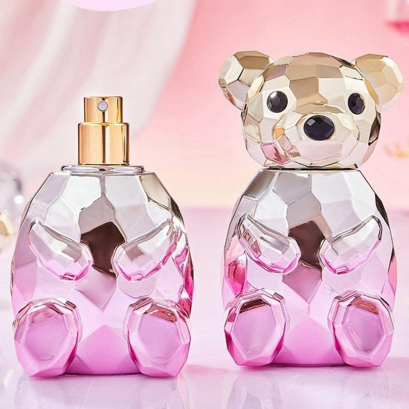 75ml Bear Design Perfume, Flower & Fruit Scented Perfume, Refreshing and Lovely Fragrance Suitable for Daily Office, Travel and Gifts